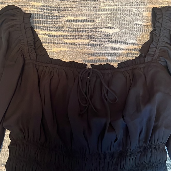 NWOT Abercrombie Stringy Rouched Top - Picture 3 of 6